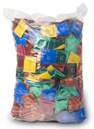 Amor Aromakondome gemischt Colorkondome mit Aroma 1000er Beutel Bunte Mischung