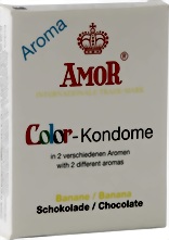 Amor Color Kondome 2 Stück Banane und Schokolade Amor Color Kondome 2 Stück Banane und Schokolade