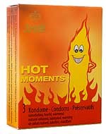 Hot Moments Condome HOT MOMENTS 3 Kondome mit wärmendem Gleitgel