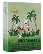 Amor Wild Moments gerippt-genoppte Condome AMOR Wild Moments mit Noppen und Riefen 3 Stck.
