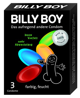 Billy Boy farbig, feucht 3 Kondome