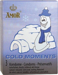 Amor Cold Condome Amor Cold Moments Kondome mit kühlendem Gleitmittel 3 Stück