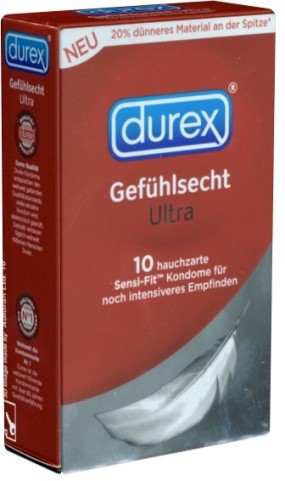 Durex Gefühlsecht Ultra Kondome Neuheit DUREX Gefühlsecht Ultra 10 hauchzarte Kondome