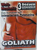 power Kondome Goliath SECURA GOLIATH das Kondom mit integriertem Potenzring 3 Kondome