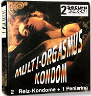 Multi-Orgasmus Kondome plus Penisring SECURA Multi-Orgasmus Kondome 2 Kondome plus Penisring