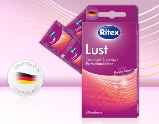 Ritex Lust Kondom Ritex LUST Kondome genoppt und gerippt 8 Stück