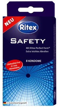 Ritex SAFETY Kondome Gleitmittel-frei 8 Kondome