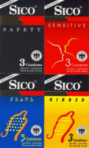 Sico Condome Sortiment SICO Sortiment 3 Safety, 3 Sensitive, 3 Pearl, 3 Ribbed Kondome
